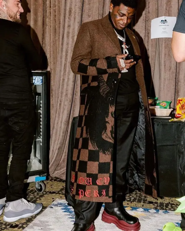 Kodak Black outfit in Amiri, Bottega Veneta, and Wes Lang, 2023