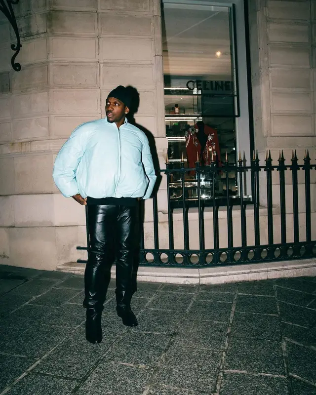Pusha T outfit in Loewe and Saint Laurent, 2023