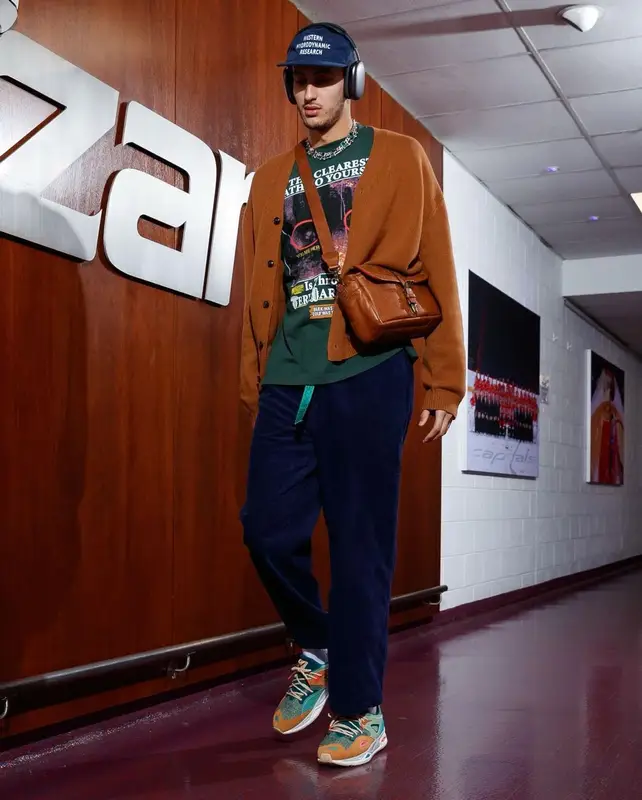 Kyle Kuzma outfit in Brain Dead, Puma, and Apple, 2023