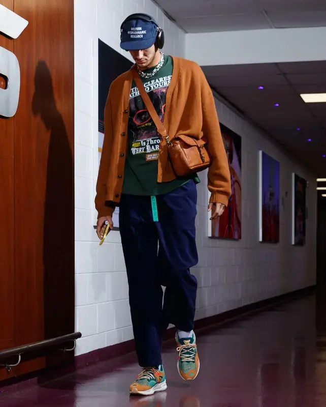 Kyle Kuzma outfit in Brain Dead, Puma, and Apple, 2023
