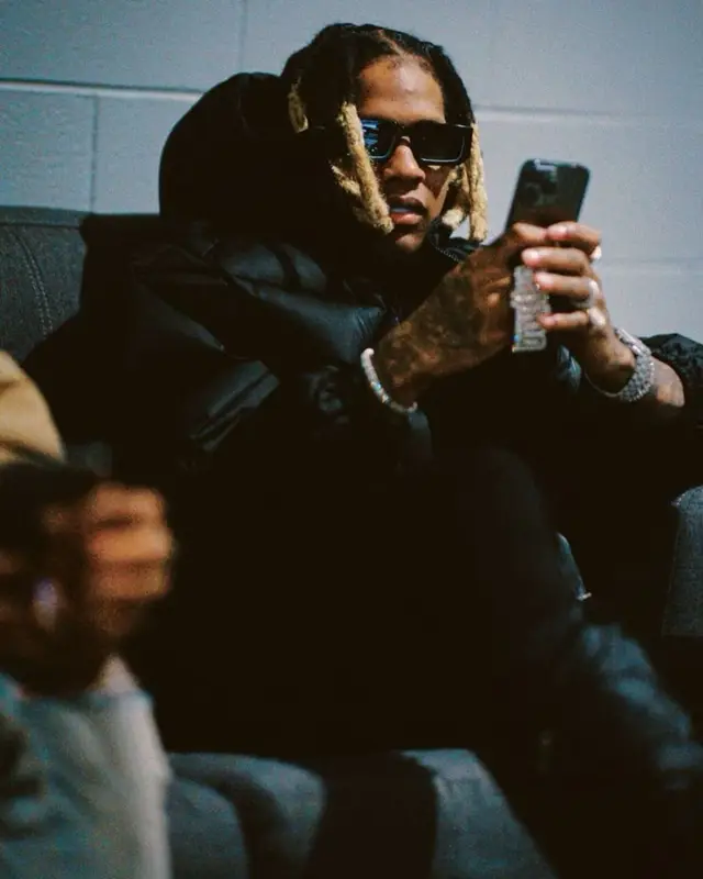 Lil Durk outfit in Amiri and Prada, 2023