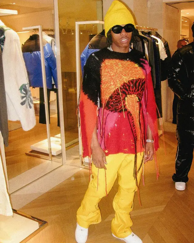 Lil Baby outfit in Alexander McQueen, Che By Che, and Nike, 2023
