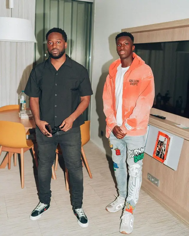 Eddie Nketiah outfit in Gallery Dept., Lifted Anchors, and Prada, 2023