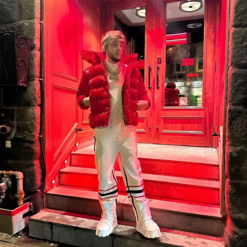 Murda Beatz outfit in Moncler and Prada, 2023
