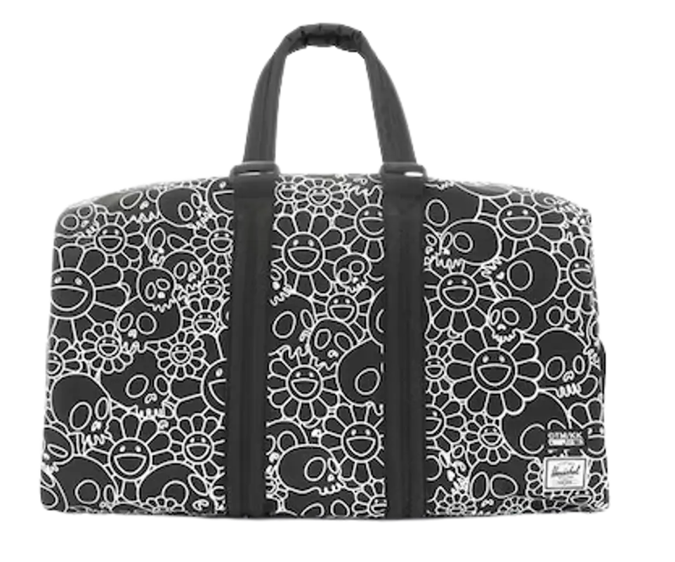Takashi Murakami Skull Flower Duffle Black Bag $229