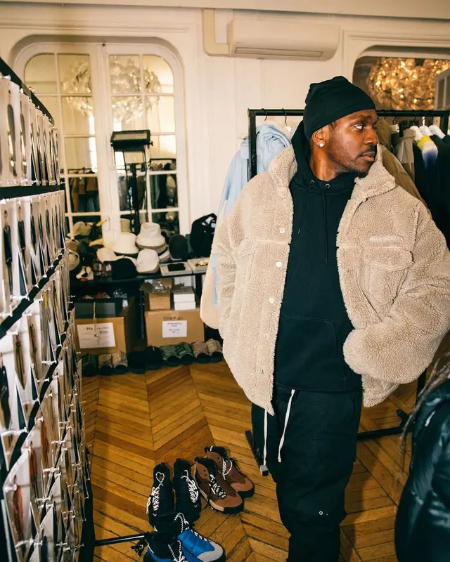 Pusha T outfit in Balenciaga, Carhartt, and Rick Owens, 2023