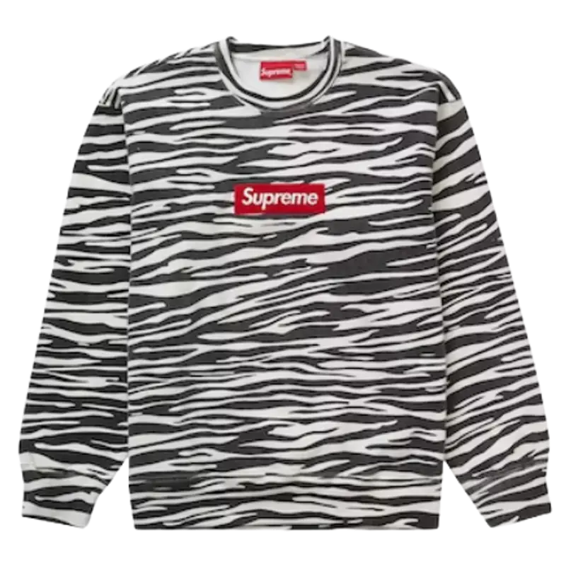 Supreme Zebra Box Logo Crewneck $166