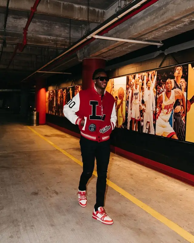 Victor Olapido outfit in Amiri and Louis Vuitton, 2022