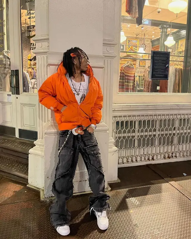 Lil Tecca outfit in Bape, Enfants Riches Deprimes, and Jordan, 2023