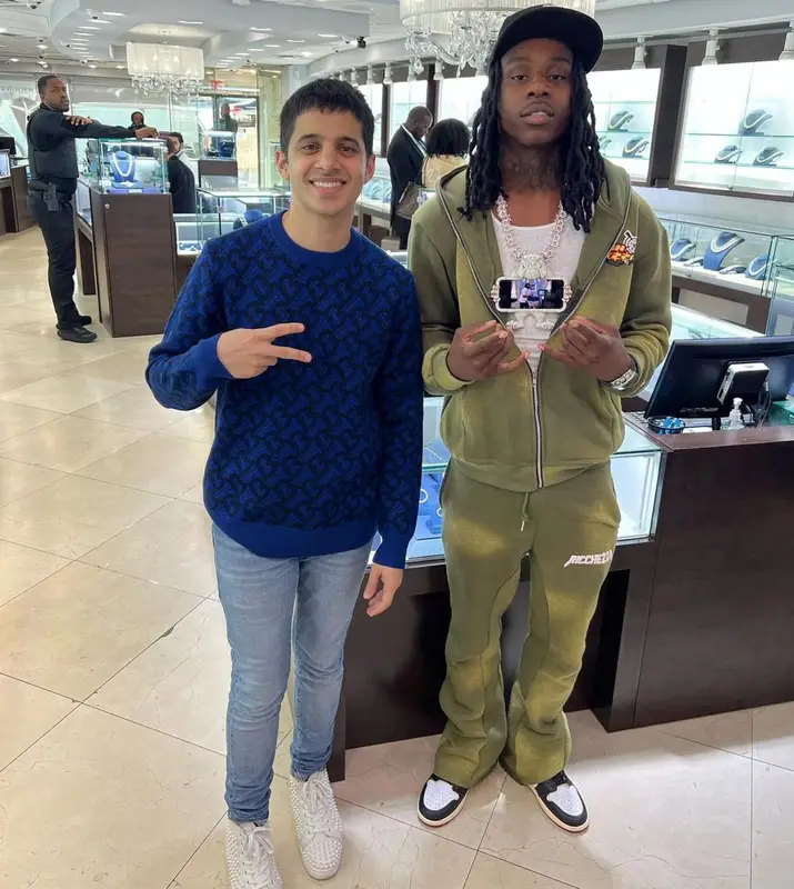 Polo G outfit in Ricchezza Forever, Nike, and Union Los Angeles, 2023