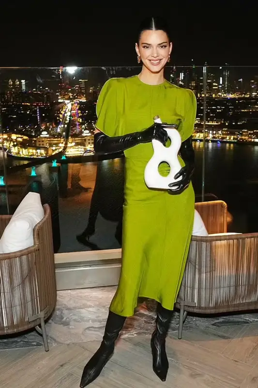 Kendall Jenner outfit in The Row, Victoria Beckham Merch, and 818, 2023