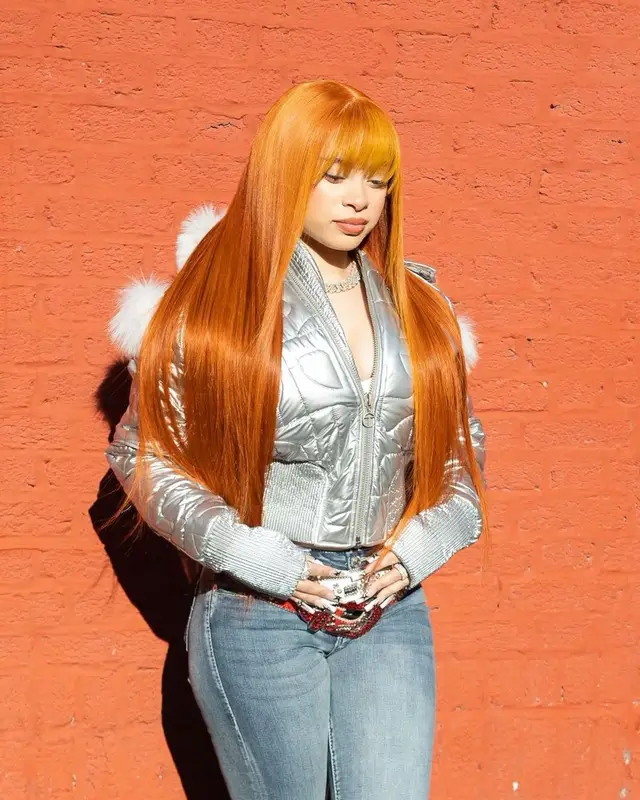 Ice Spice outfit in Telfar, B.B. Simon, and Moose Knuckles, 2023