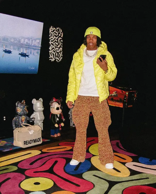 Lil Baby outfit in Louis Vuitton, Marni, and Nike, 2023