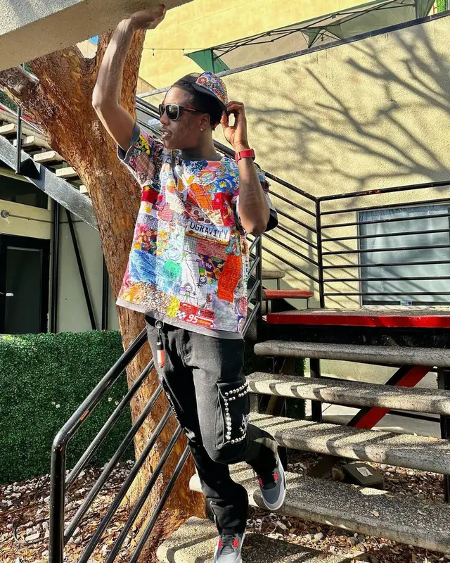 Famous Dex outfit in Section 8, Jordan, and Prada, 2023