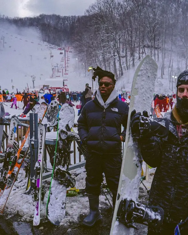 Lil Murden outfit in The North Face, Supreme, and Coach, 2023