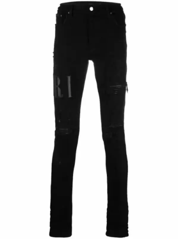 Amiri Logo-print Distressed Jeans $1050