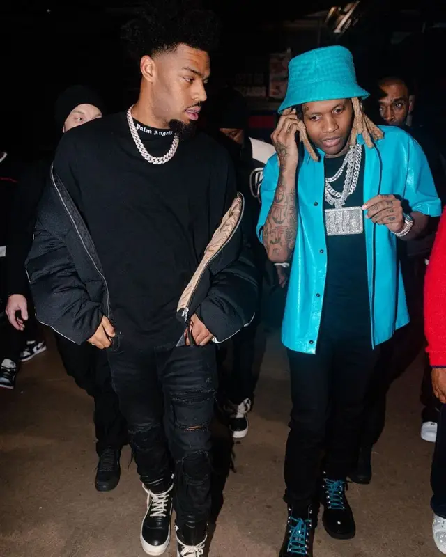 Lil Durk outfit in Bottega Veneta, 2023