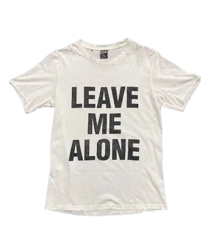 Number (N)ine Leave Me Alone Distressed T-Shirt  $110