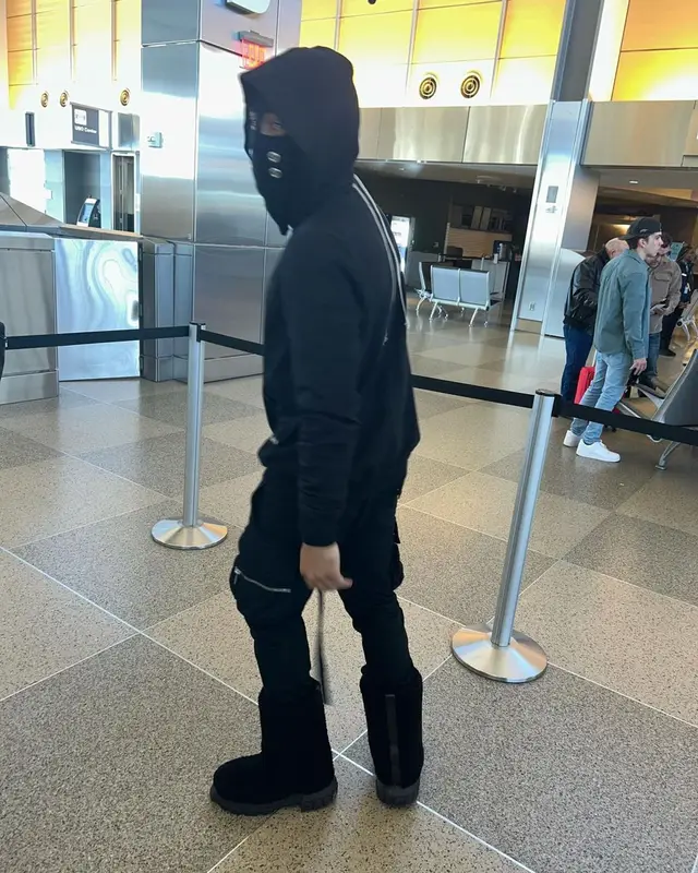 Lil Meech outfit in Rick Owens, 2023
