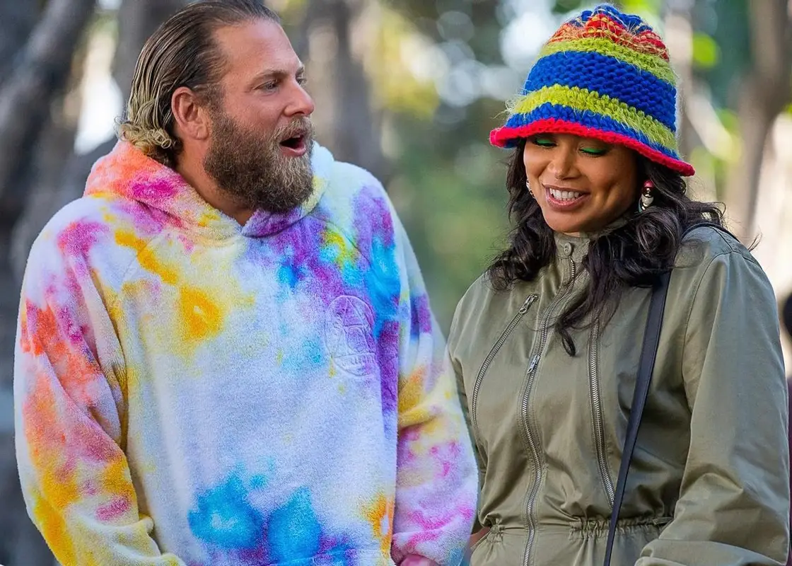 Jonah Hill outfit in Camp High, Nike, and Gallery Dept., 2023