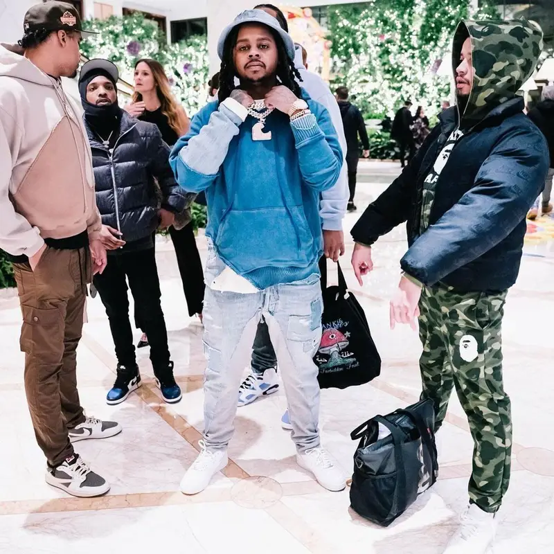 Babyface Ray outfit in Greg Lauren, Nike, and Gallery Dept., 2023