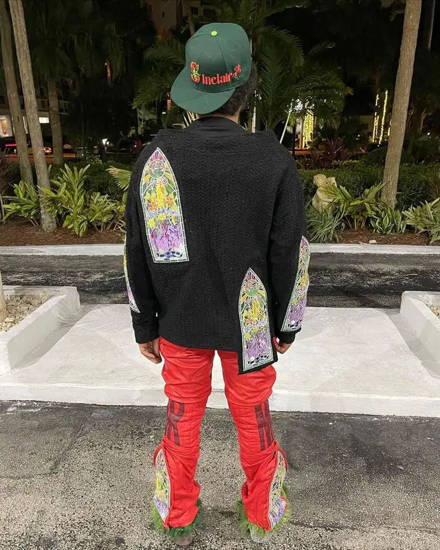 Lil Meech outfit in Rick Owens, New Era, and Sinclair, 2023