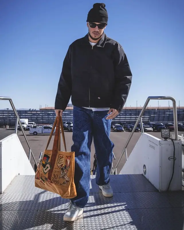 Devin Booker outfit in Dickies, Nike, and Jacques Marie Mage, 2023