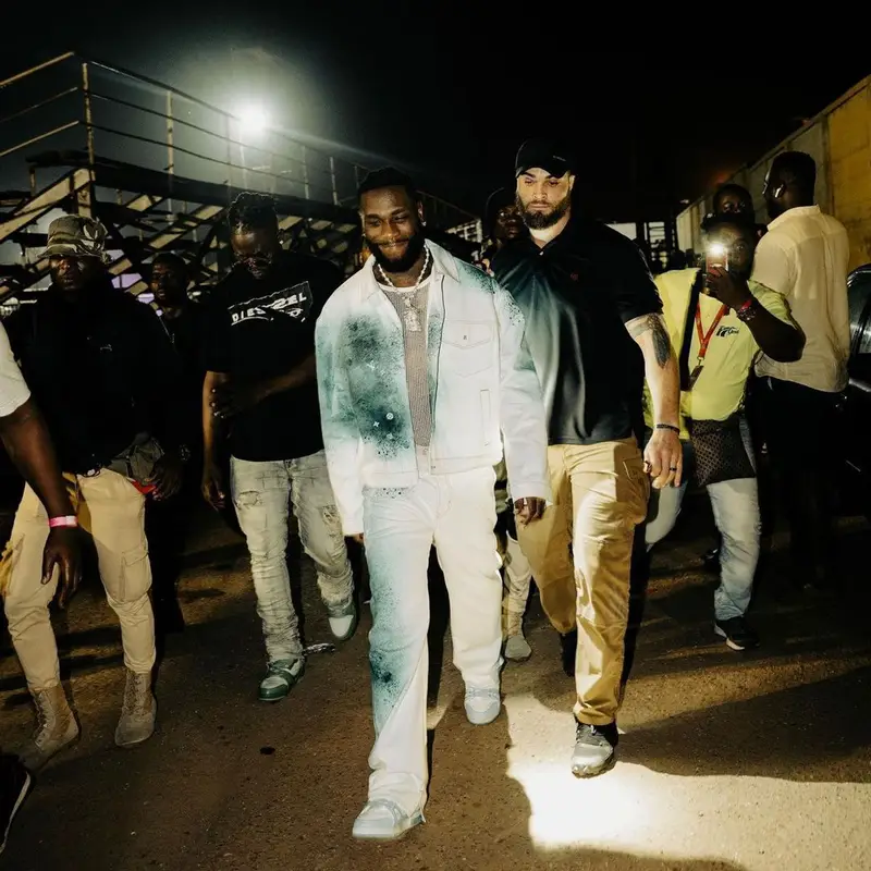 Burna Boy outfit in Louis Vuitton, 2023