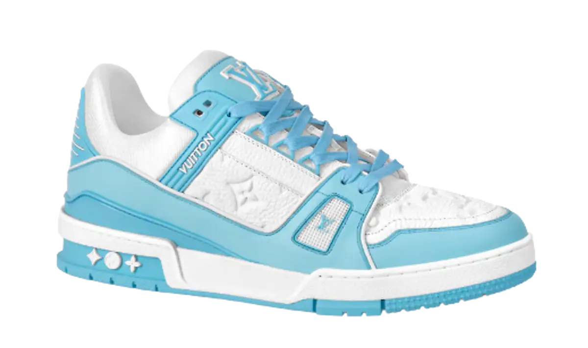 Louis Vuitton Trainer Blue White Sneakers $1300