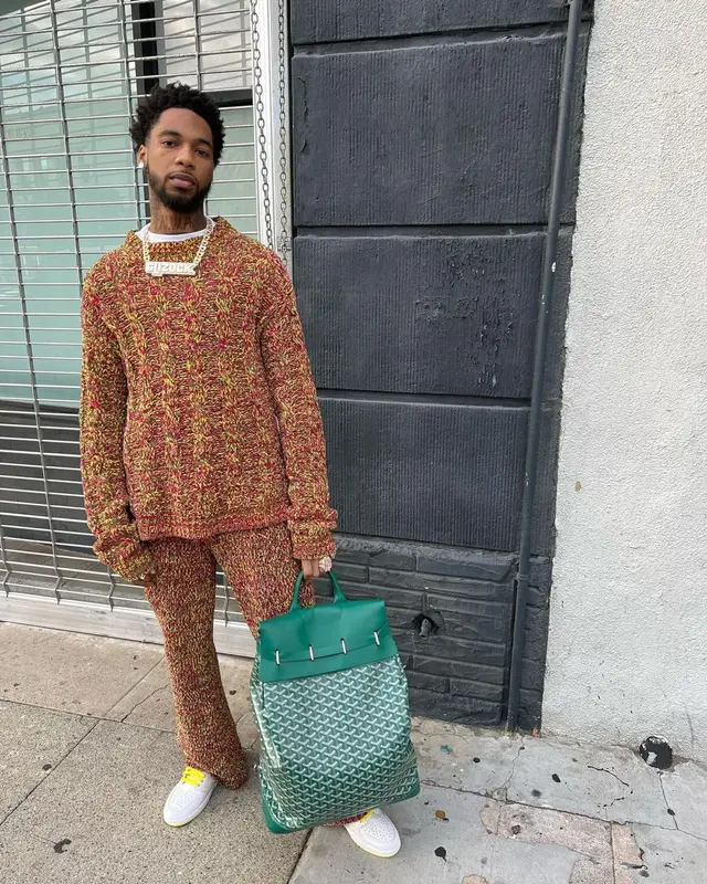 Key Glock outfit in Marni, Jordan, and Goyard, 2023