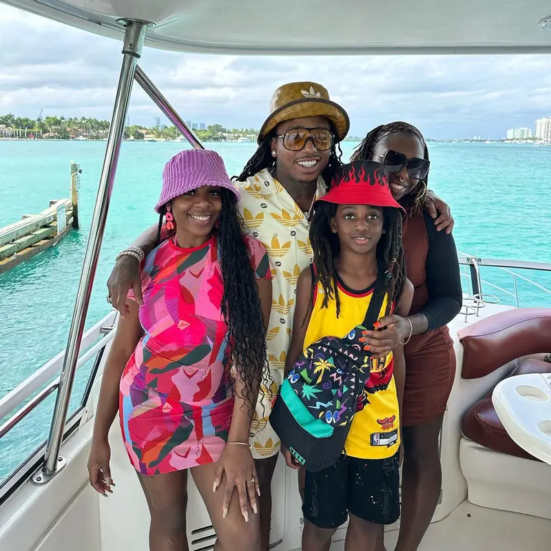 Jacquees outfit in Gucci and Adidas, 2023