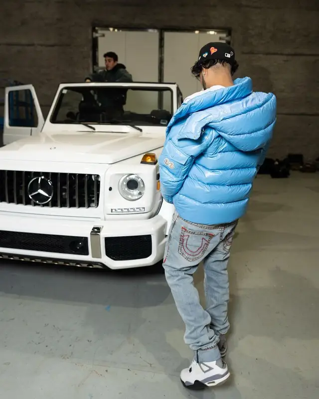 Riot outfit in Moncler, True Religion, and B.B. Simon, 2023