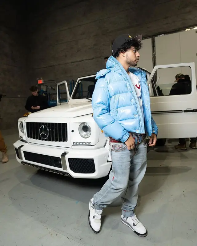 Riot outfit in Moncler, True Religion, and B.B. Simon, 2023