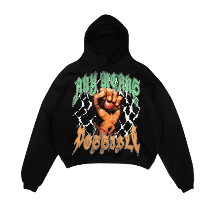 Any Means Possible Reverse Black Jam Hoodie $70