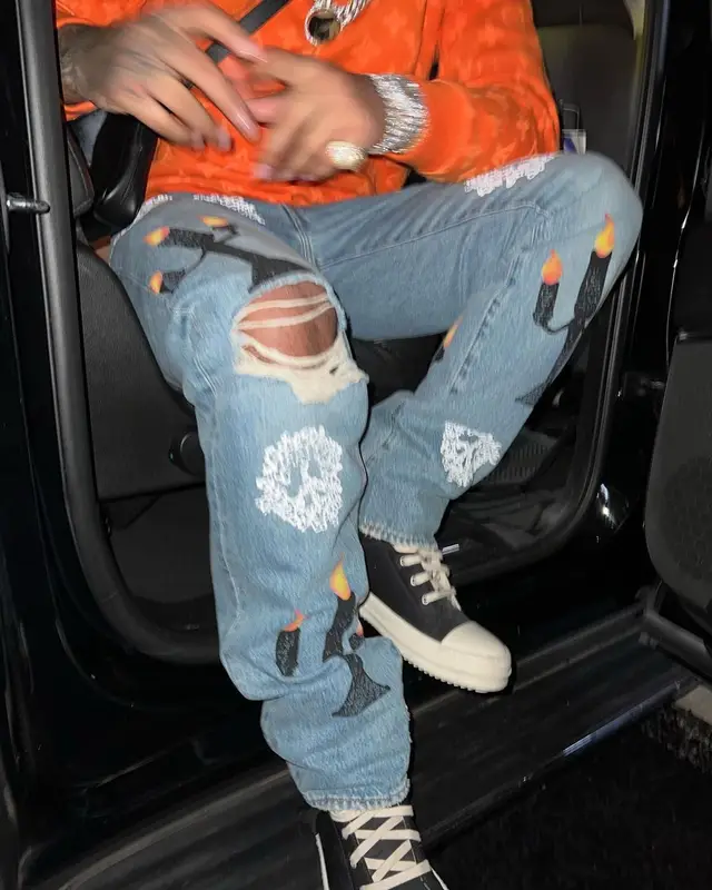 Clarence White outfit in Louis Vuitton, Virgil Abloh, and Denim Tears, 2022