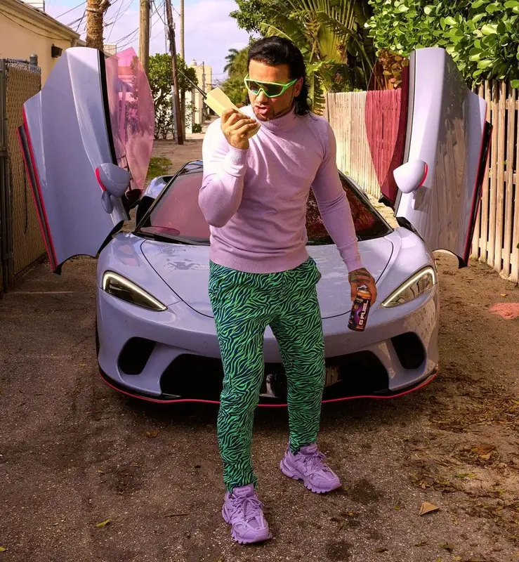 Riff Raff outfit in KkCo, Balenciaga, and Prada, 2022