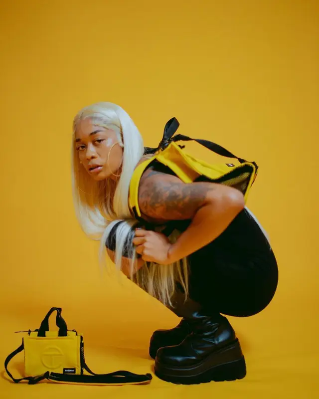 TiaCorine outfit in Demonia, Telfar, and Eastpak, 2022