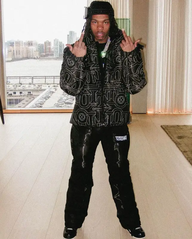Lil Baby outfit in Louis Vuitton, 2023