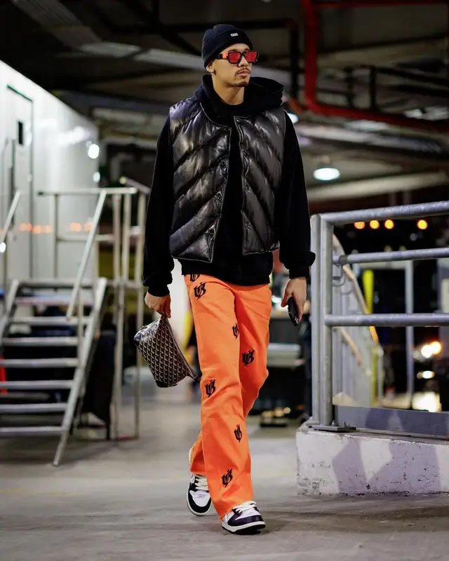 Juan Toscano-Anderson outfit in Rough., Louis Vuitton, and Kith, 2023