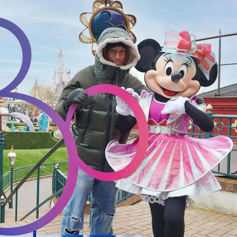 Pharrell Williams outfit in Moncler and Celine, 2023