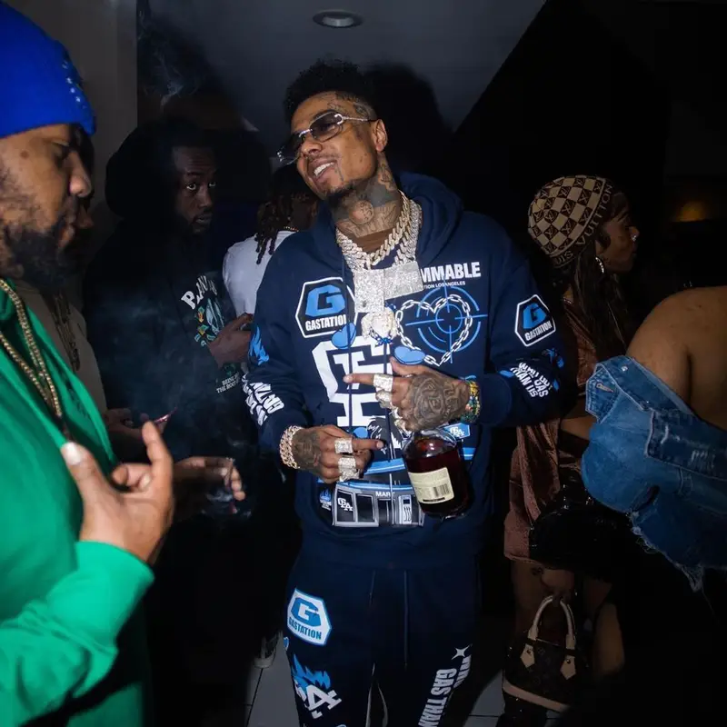 Blueface outfit in Gastation LA, 2023