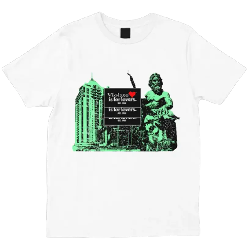 Violate Club White Logo T-Shirt $35
