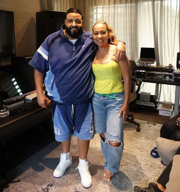 DJ Khaled outfit in Kith, Louis Vuitton, and Nike, 2023