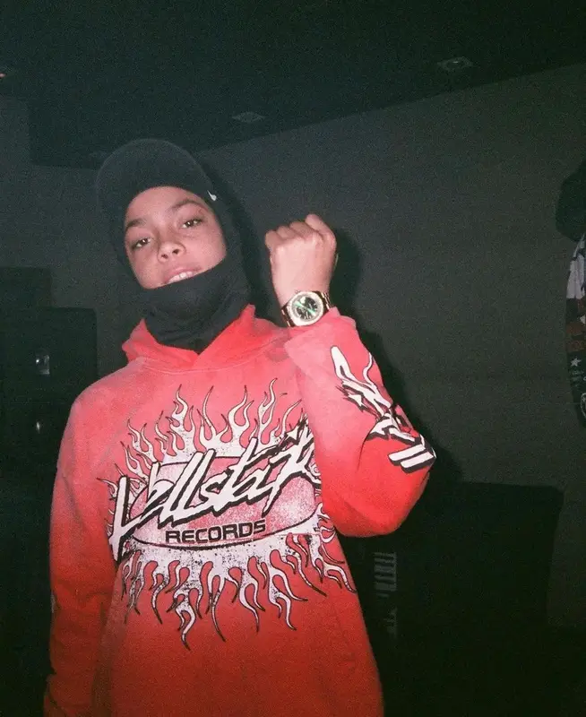 SugarHill Ddot outfit in Hellstar, Amiri, and Nike, 2023
