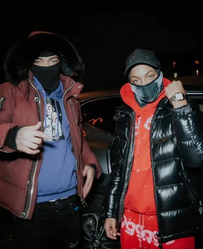 SugarHill Ddot outfit in Moncler, Spider Worldwide, and Amiri, 2023
