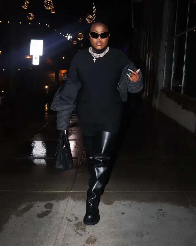 Saucy Santana outfit in Hermes and Balenciaga, 2023