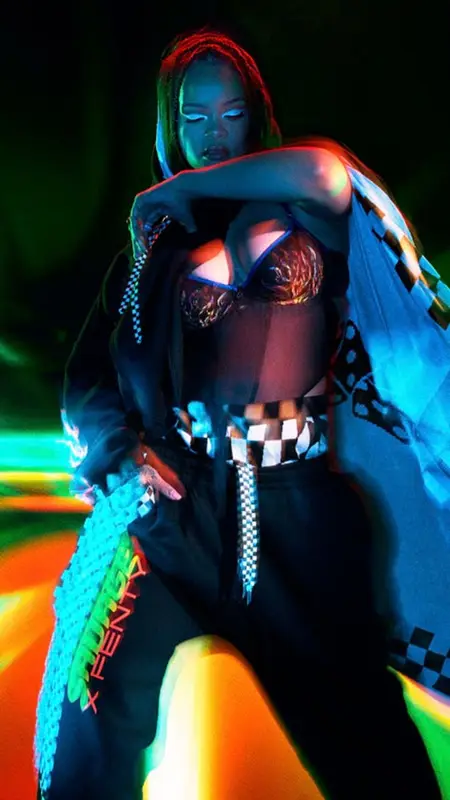 Rihanna outfit in Savage X Fenty, 2023