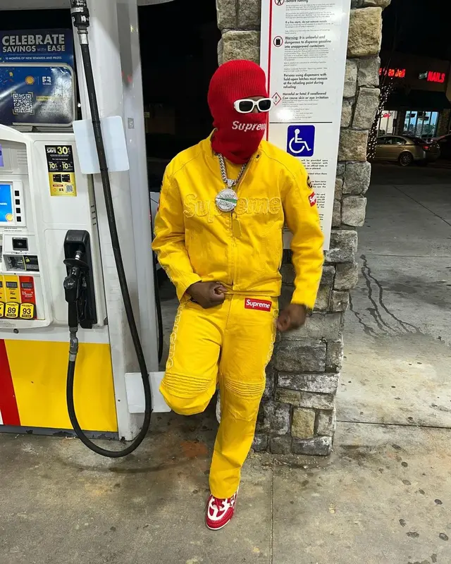 Real Boston Richey outfit in Louis Vuitton, Supreme, and New Era, 2022