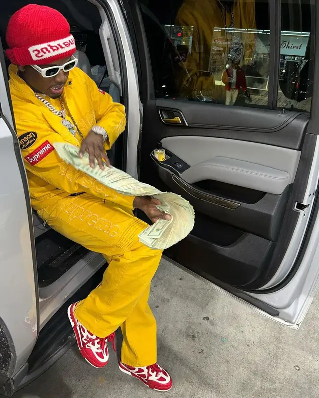 Real Boston Richey outfit in Louis Vuitton, Supreme, and New Era, 2022