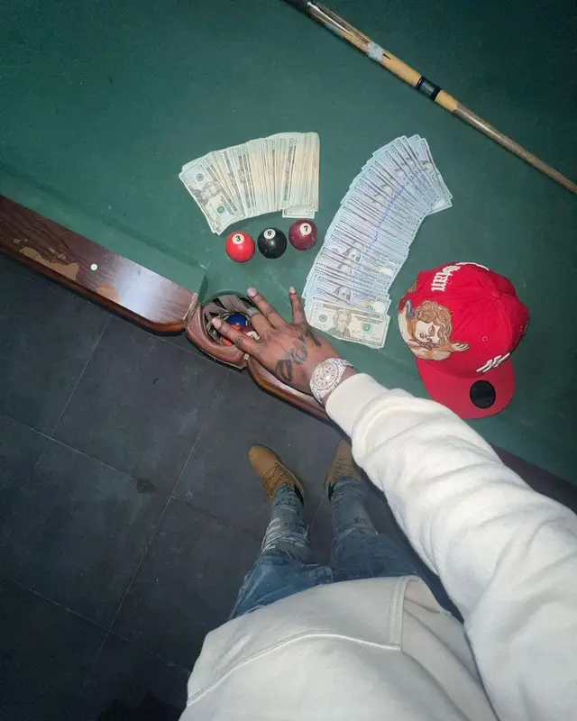 Lil Double 0 outfit in Sniper Gang Apparel, Jon Stan, and New York Yankees, 2023
